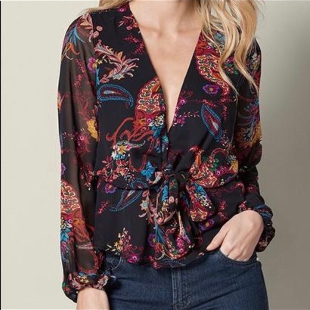 Venus Chiffon Paisley Tye Top sz 14